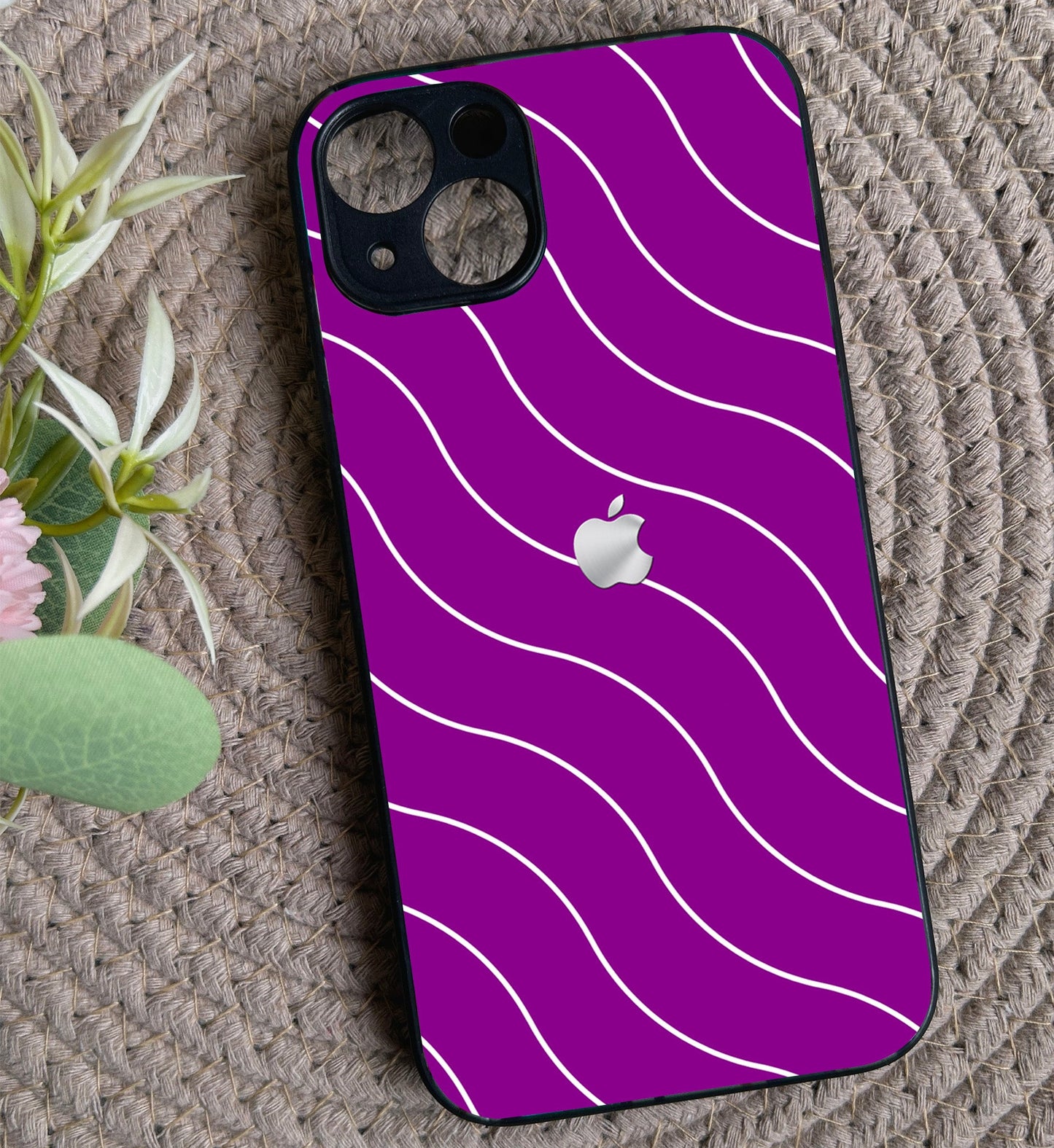 Deep Purple Curvio Metal Back Case for Apple iPhone