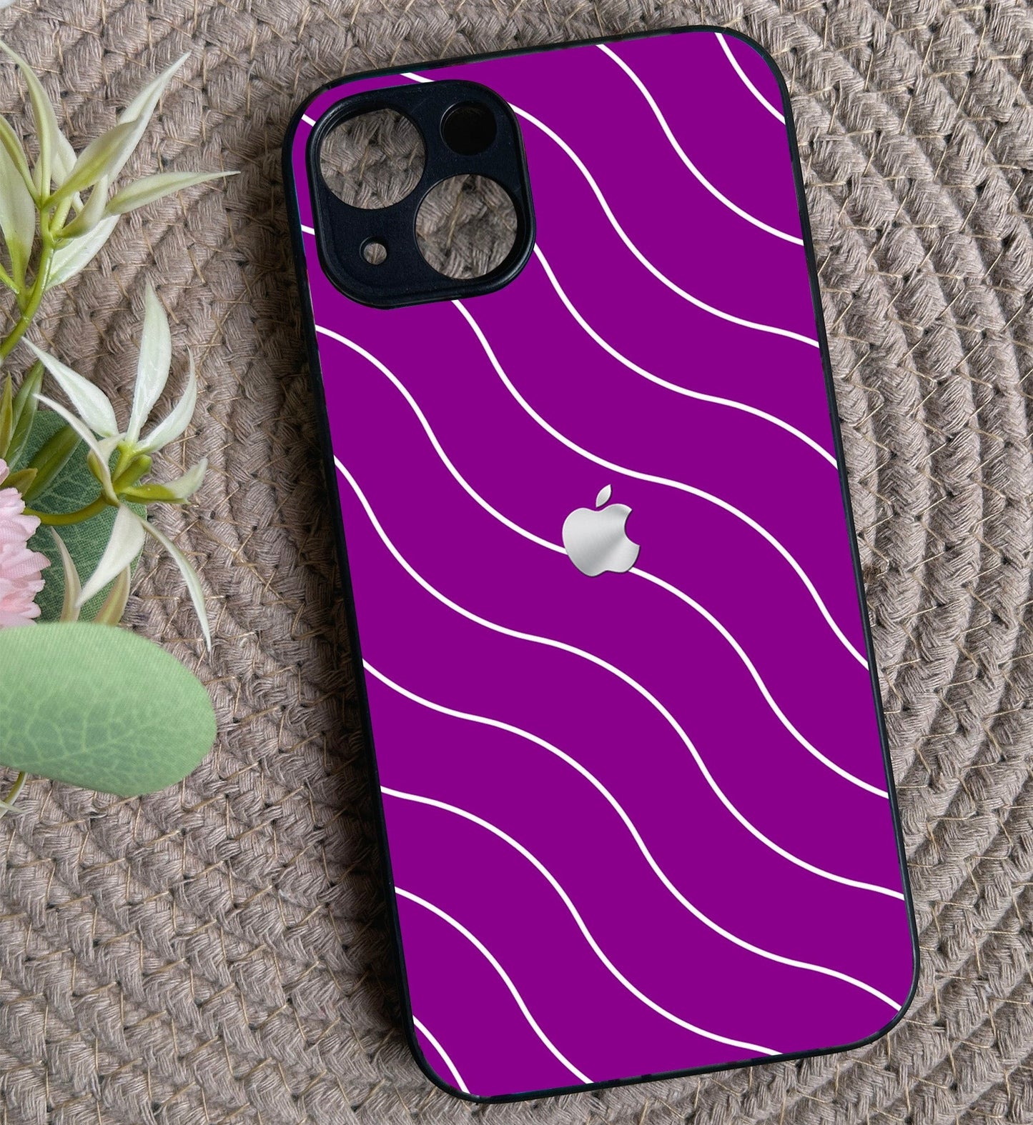 Deep Purple Curvio Metal Back Case for Apple Iphone 14