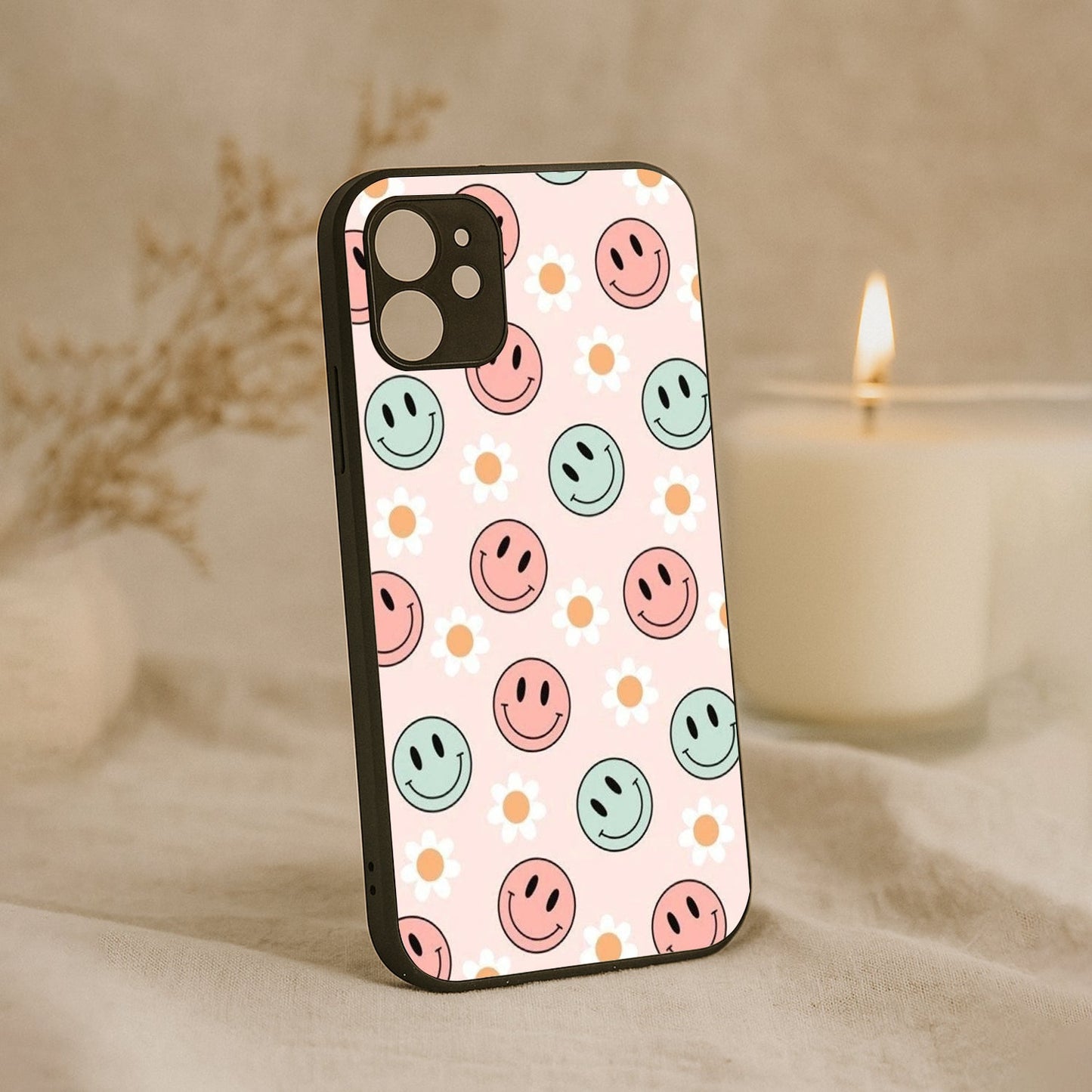 Cute Smiles Metal Back Case for Apple Iphone 12