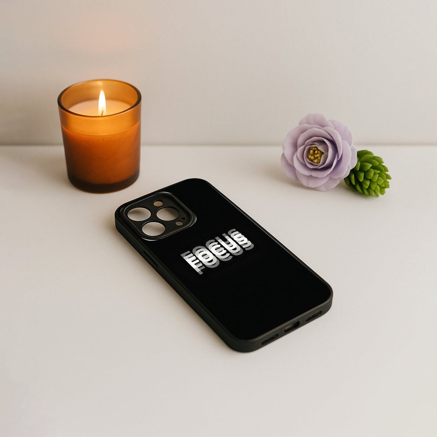 FOCUS' Metal Back Case for Apple Iphone 16 Pro Max