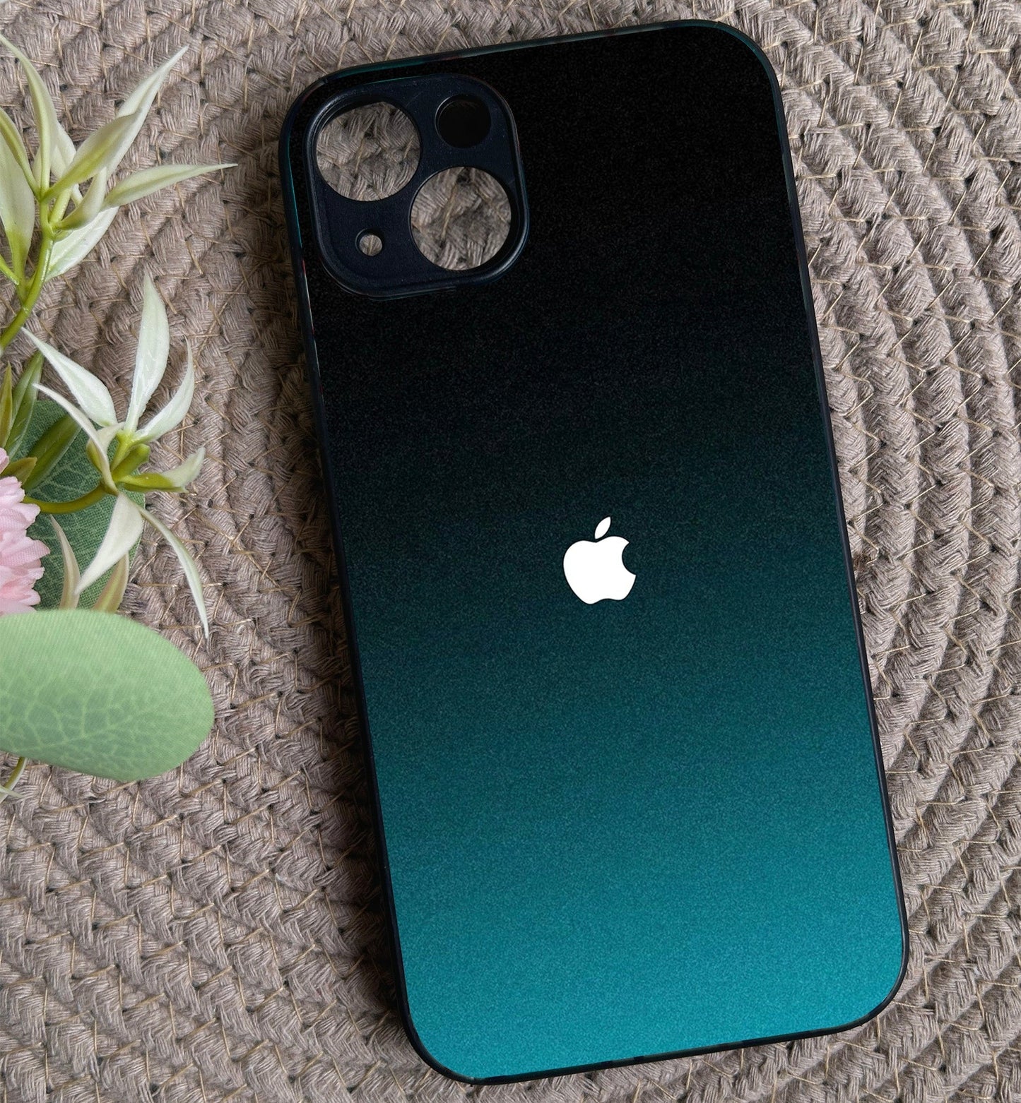 Midnight Teal Glossy Metal Back Case for Apple Iphone 14 Plus