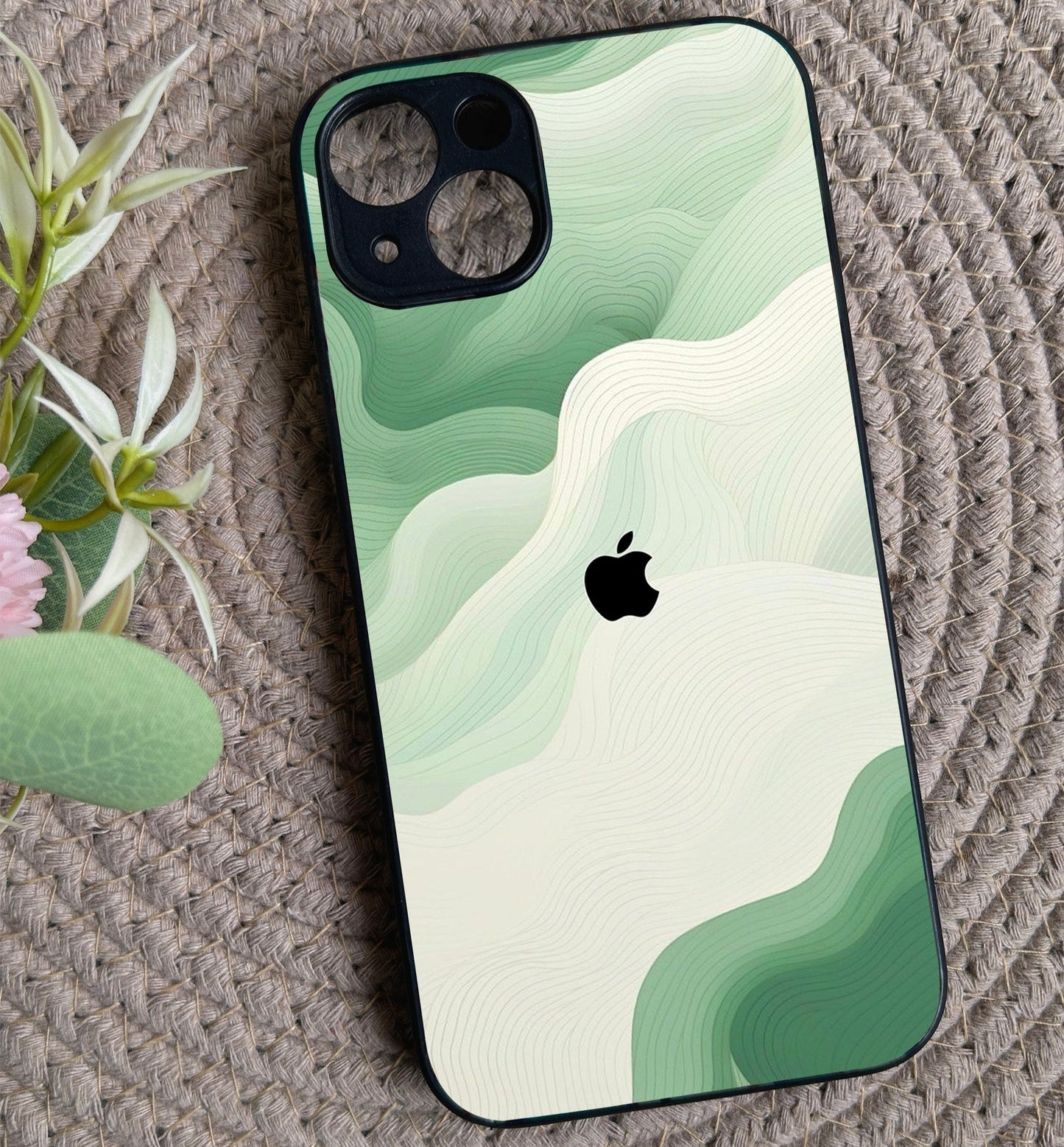 Mint Mist Glossy Metal Back Case for Apple Iphone 14 Plus