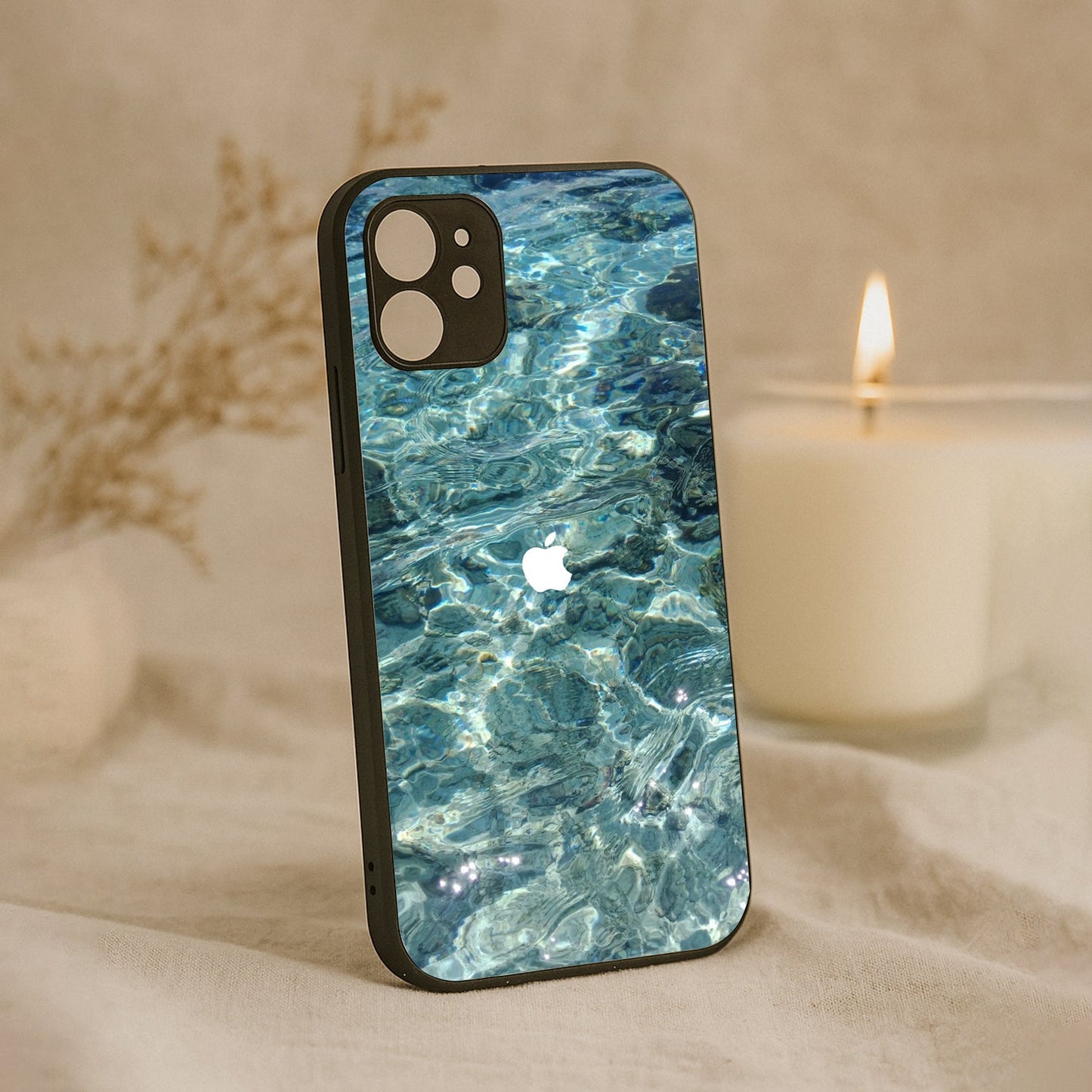 Ocean Water Metal Back Case for Apple Iphone 12