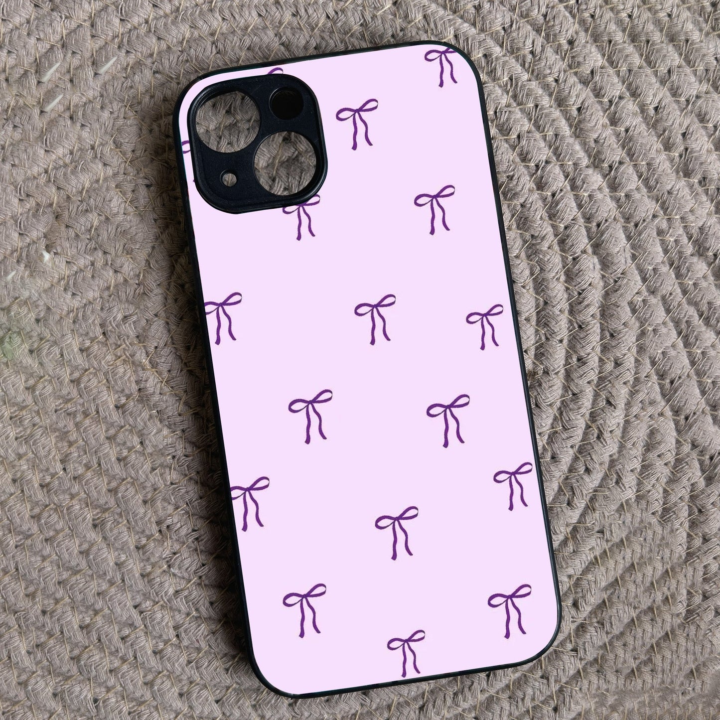 Tiny Bow Metal Back Case for Apple Iphone 15 Plus