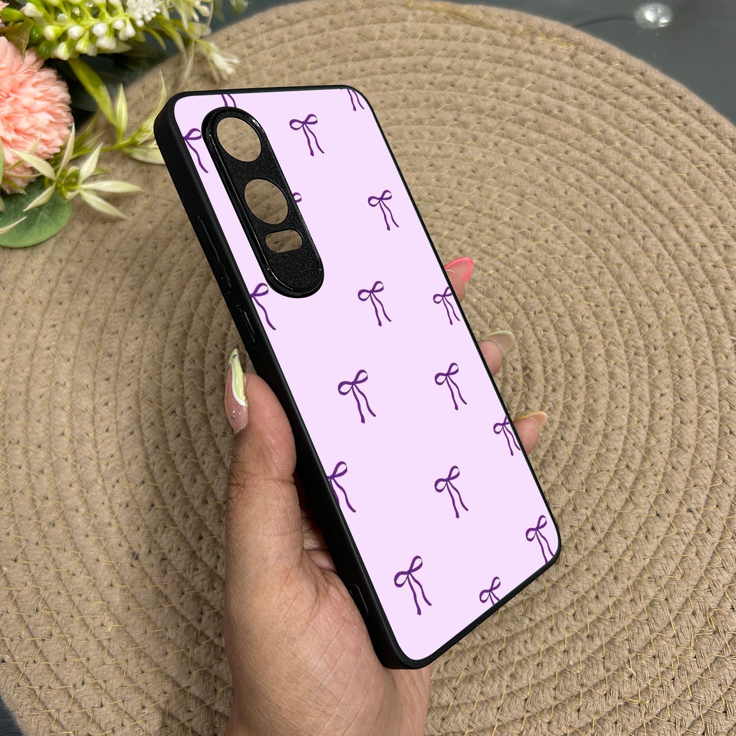 Tiny Bow Metal Back Case for Oneplus Nord CE 4 Lite (5G)