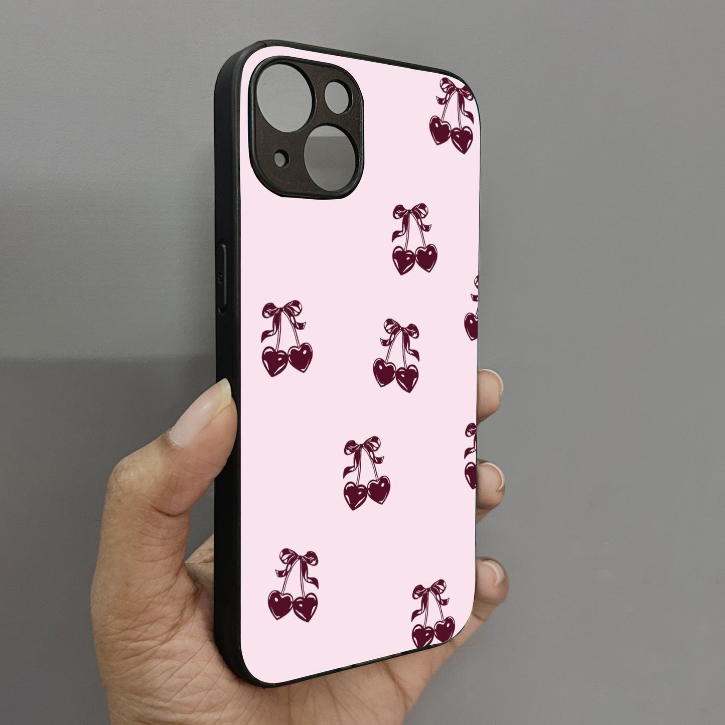 Blush Berry Metal Back Case for Apple Iphone 14 Plus