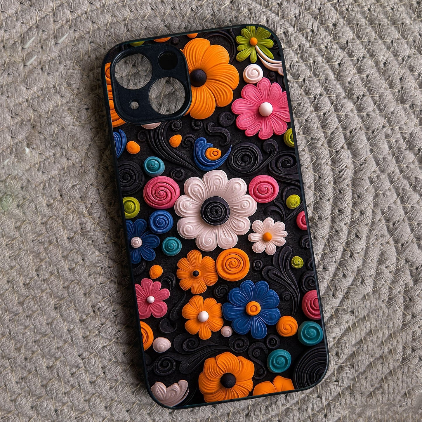 Floral Bliss Metal Back Case for Apple Iphone 15 Plus