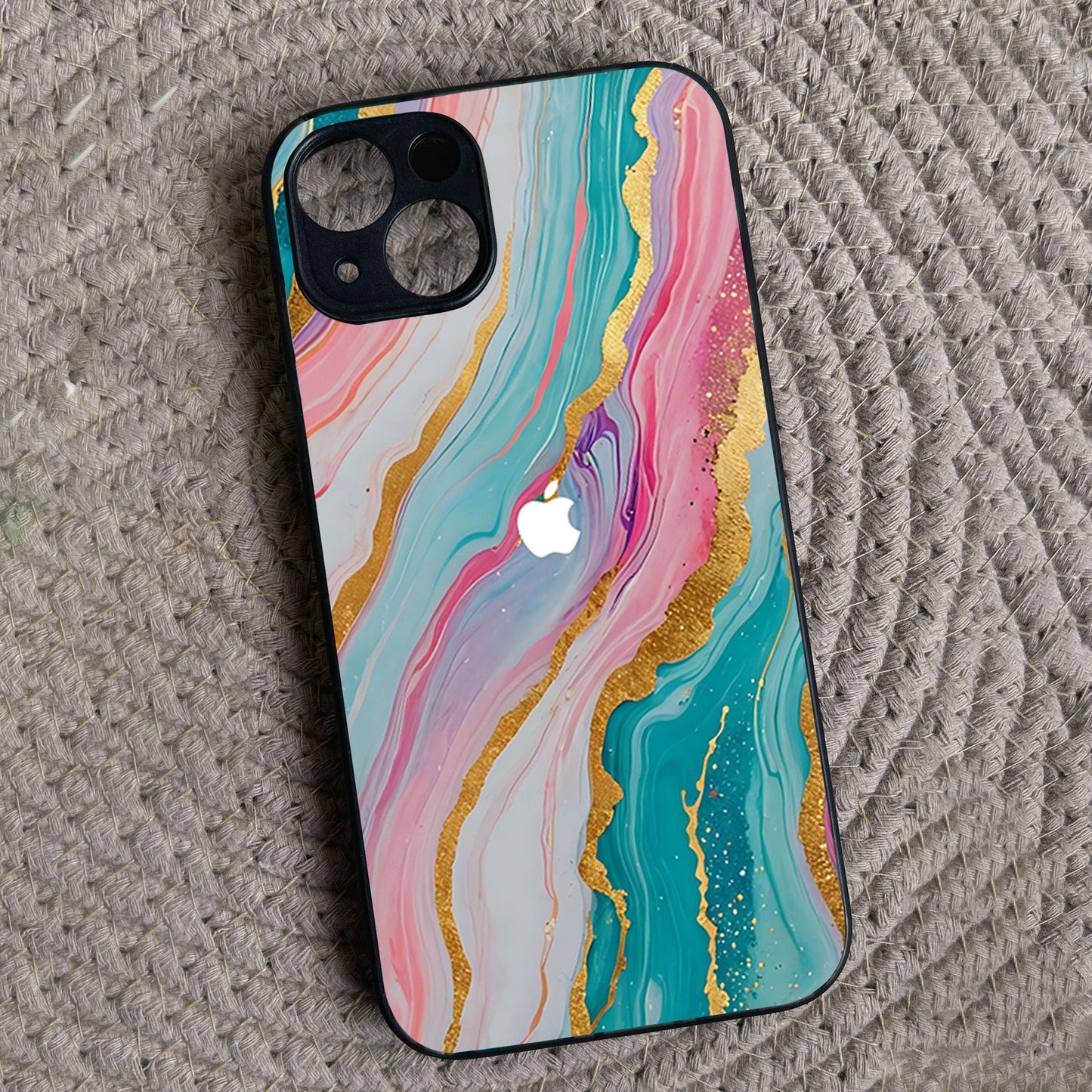 Pastel Luxe Metal Back Case for Apple Iphone 15 Plus