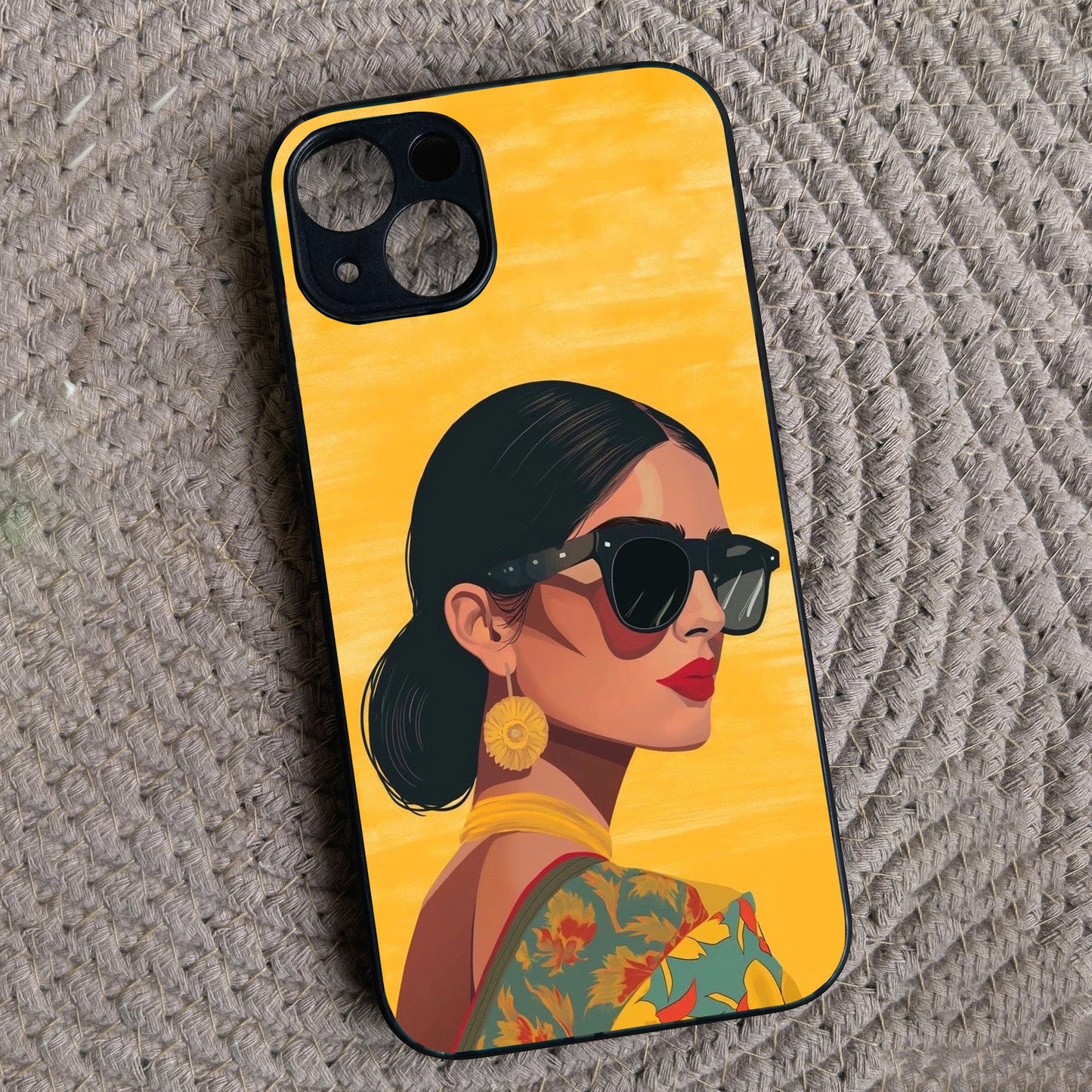 Desi Diva Metal Back Case for Apple Iphone 14