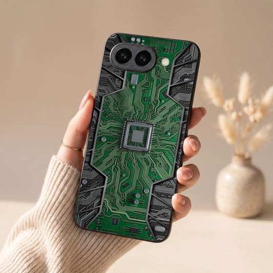 Chip Mode Metal Back Case for Google Pixel 9A