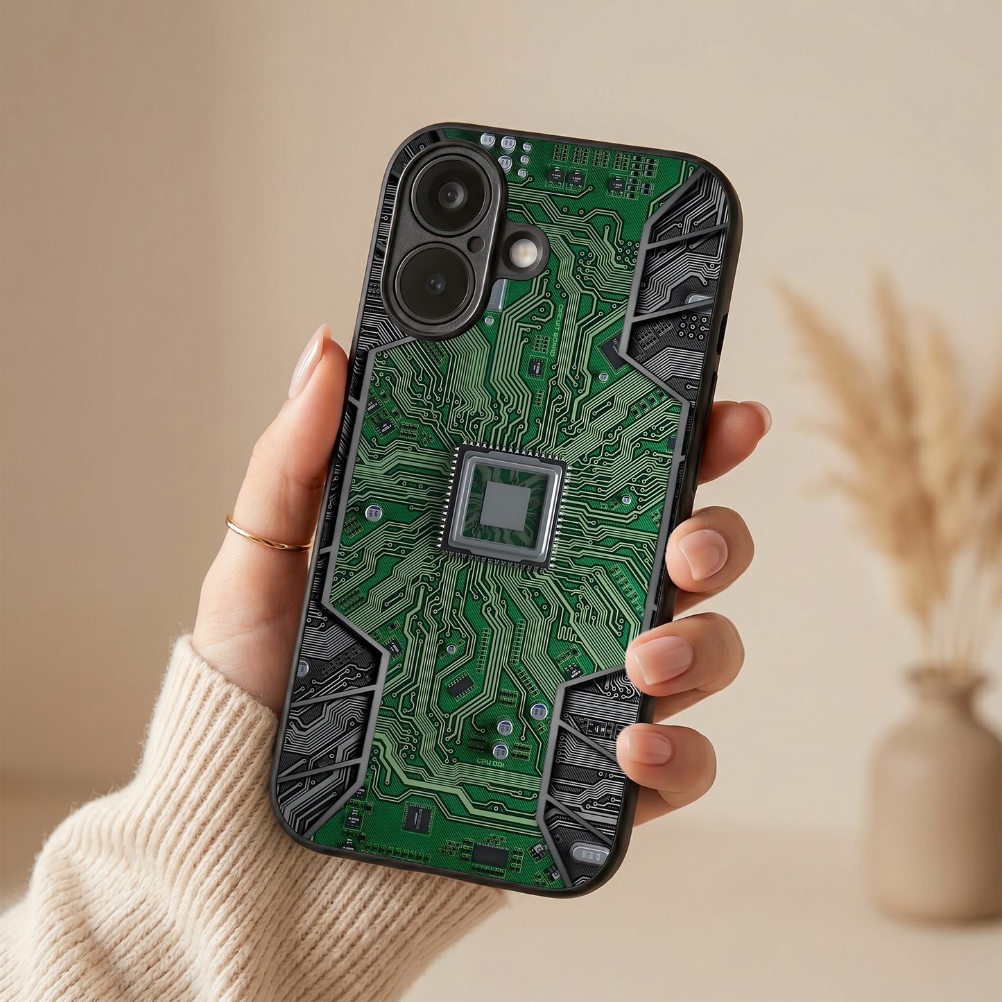 Chip Mode Metal Back Case for Apple Iphone 17