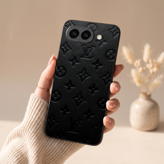 Luxe Leather Metal Back Case for Google Pixel 9A