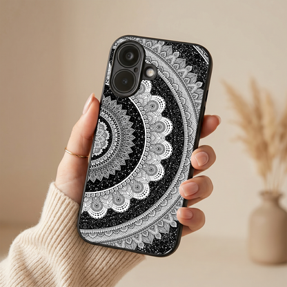 Moon Lace Metal Back Case for Apple Iphone 17
