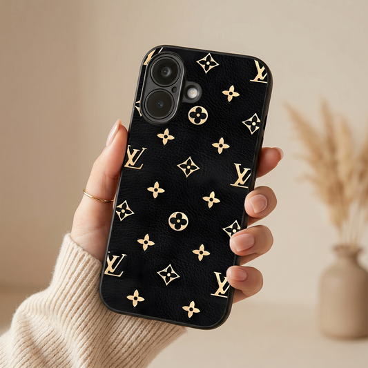 Luxe Gold Metal Back Case for Apple Iphone 17