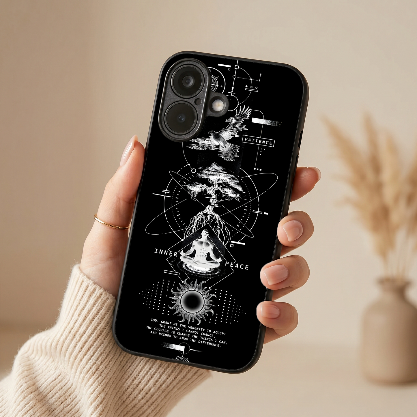Dark Matter Metal Back Case for Apple Iphone 17