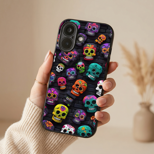 Skull Pop Metal Back Case for Apple Iphone 17