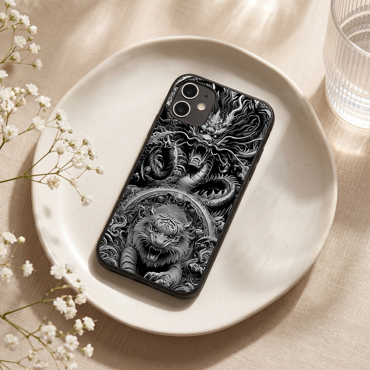 Dragon Ink Metal Back Case for Apple Iphone 12