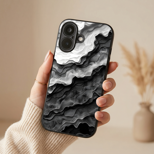 Stone Flow Metal Back Case for Apple Iphone 17