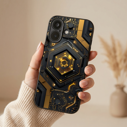 Gold Rush Metal Back Case for Apple Iphone 17