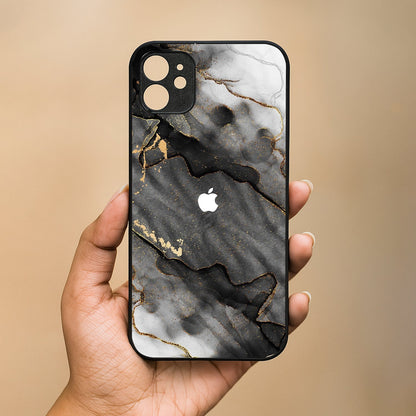 Gold Tint Metal Back Case for Apple Iphone 12