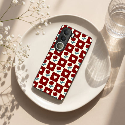 Rose Blocks Metal Back Case for VIVO Y300