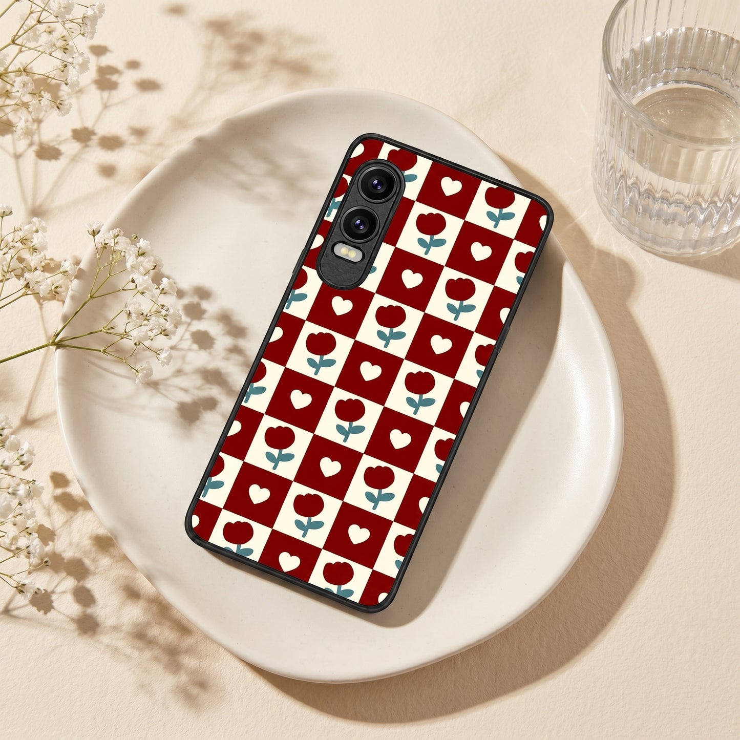 Rose Blocks Metal Back Case for Oneplus NORD CE 4 LITE 5G