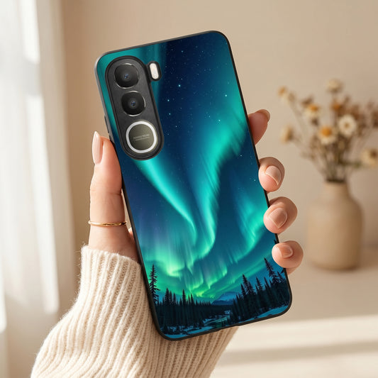 Aurora Borealis Metal Back Case for VIVO Y300