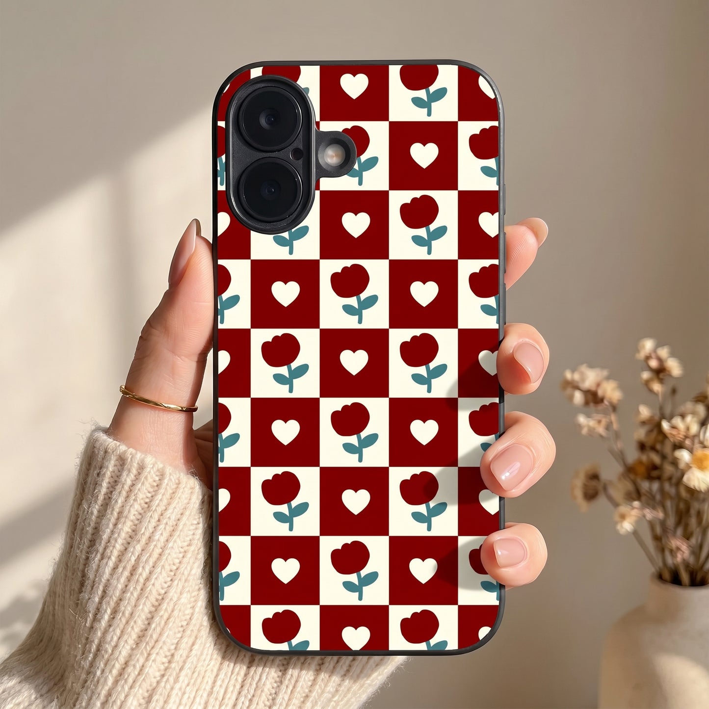 Rose Blocks Metal Back Case for Apple iPhone 17