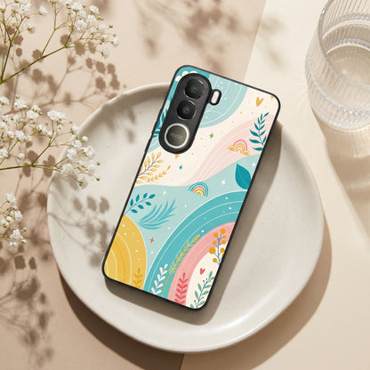 Pastel Waves Metal Back Case for VIVO Y300
