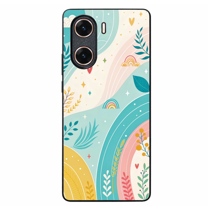 Pastel Waves Metal Back Case for VIVO V29E