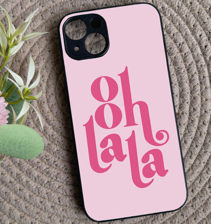 'Ooh Lala' Glossy Metal Back Case for Apple Iphone