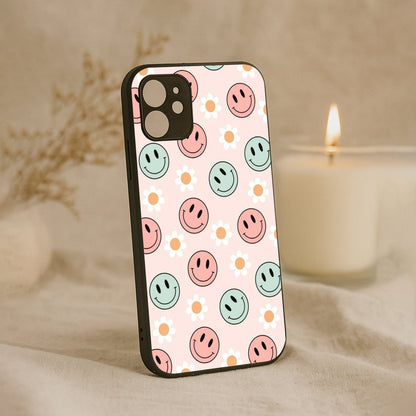 Cute Smiles Metal Back Case for Apple Iphone 12