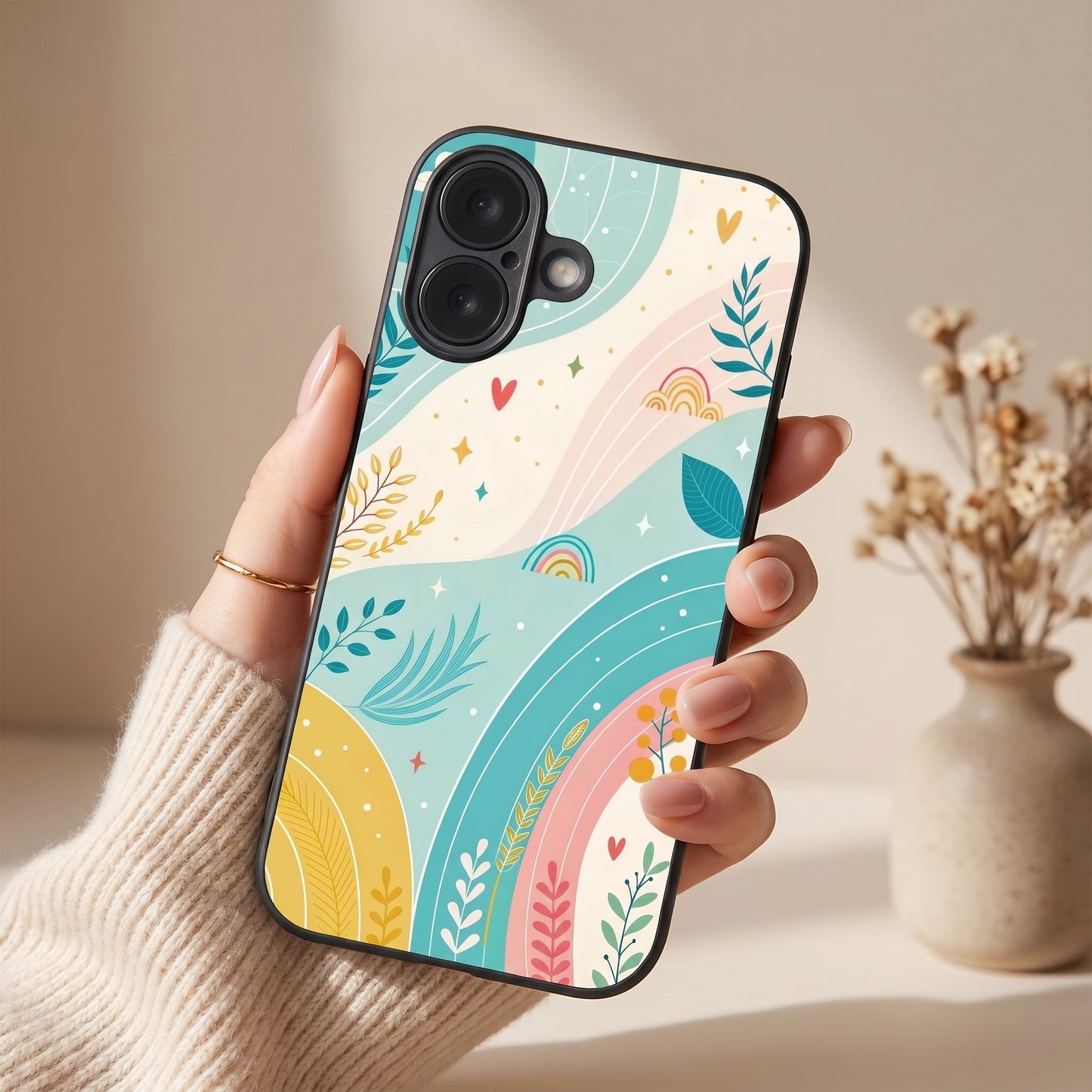 Pastel Waves Metal Back Case for Apple iPhone 17