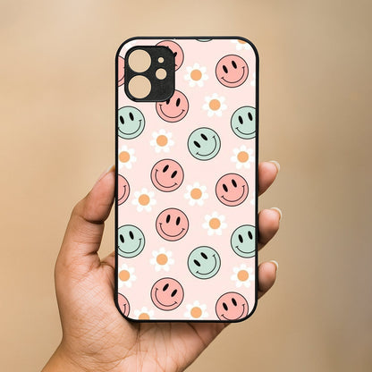 Cute Smiles Metal Back Case for Apple Iphone 12