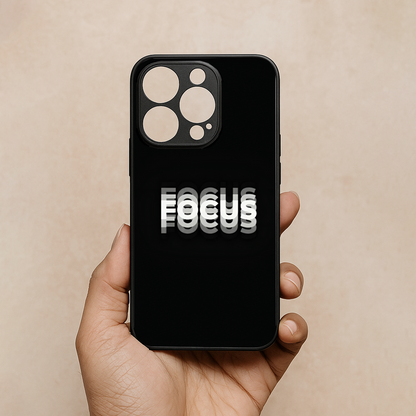 'FOCUS' Metal Back Case for Apple iPhone