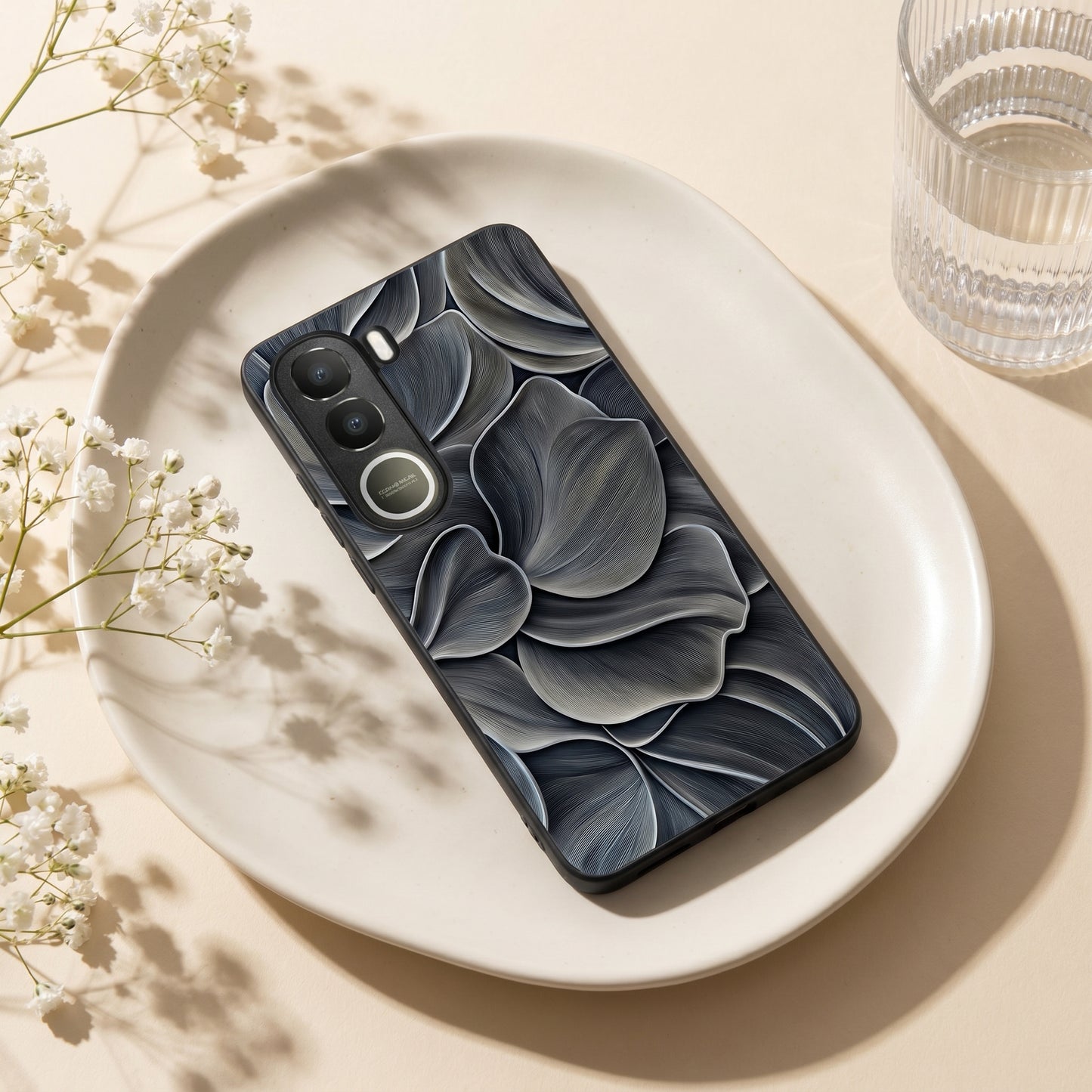 Velvet Petals Metal Back Case for VIVO Y300