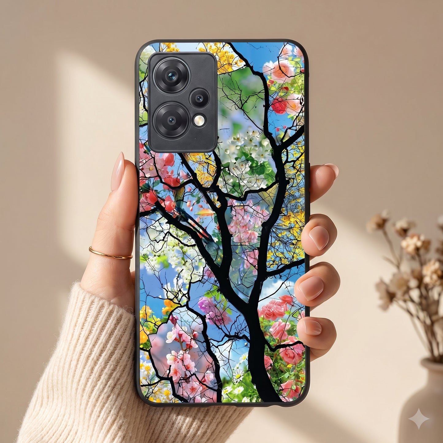 Bloom Glass Metal Back Case for Oneplus NORD CE 2 LITE 5G