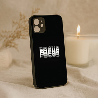 FOCUS' Metal Back Case for Apple Iphone 12