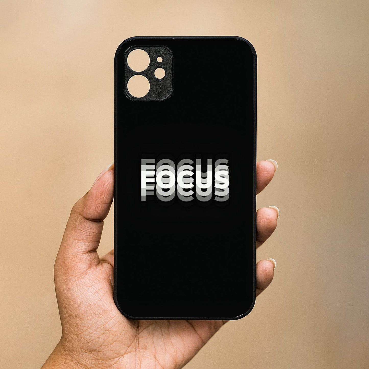 FOCUS' Metal Back Case for Apple Iphone 12
