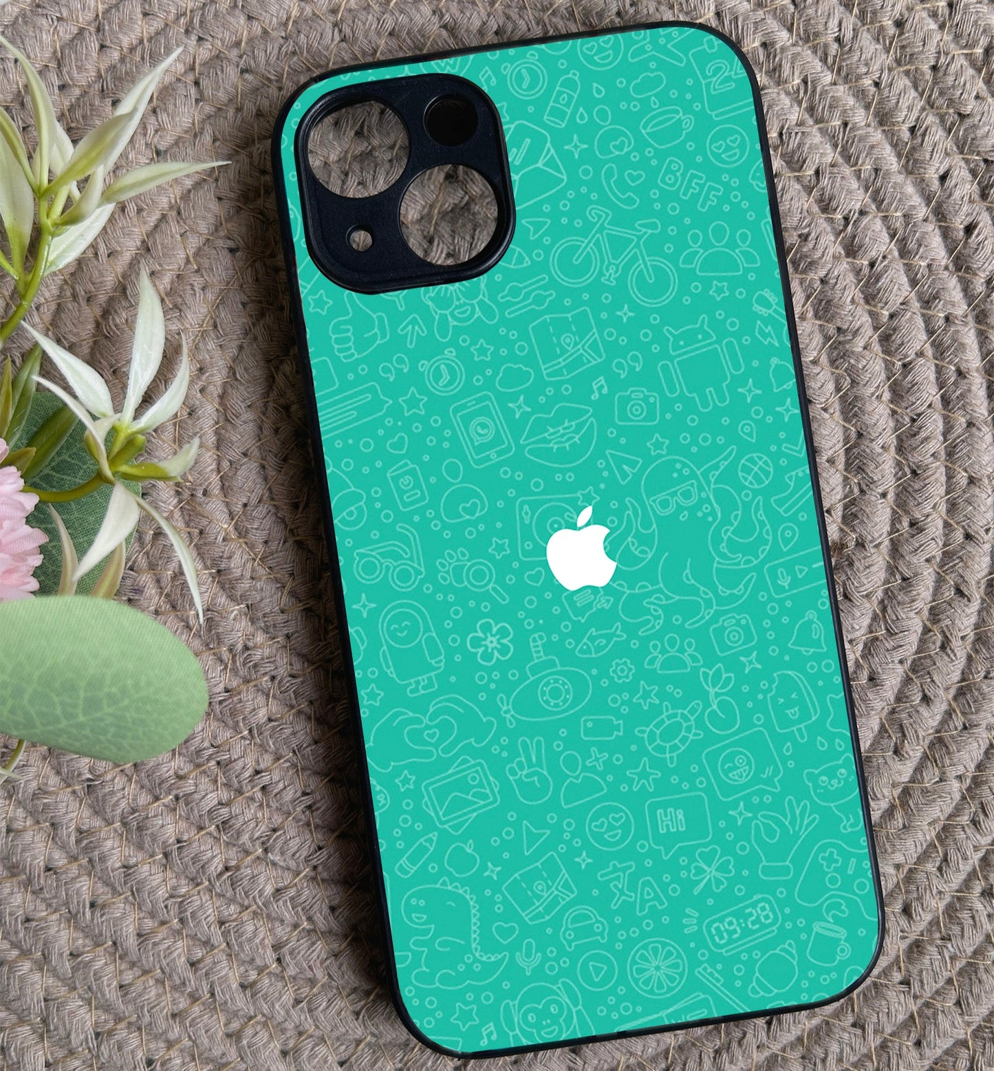 DoodlePop Glossy Metal Back case for Apple Iphone