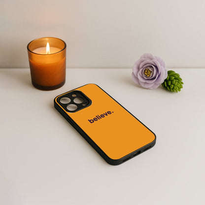 believe' Metal Back Case for Apple Iphone 13 Pro Max