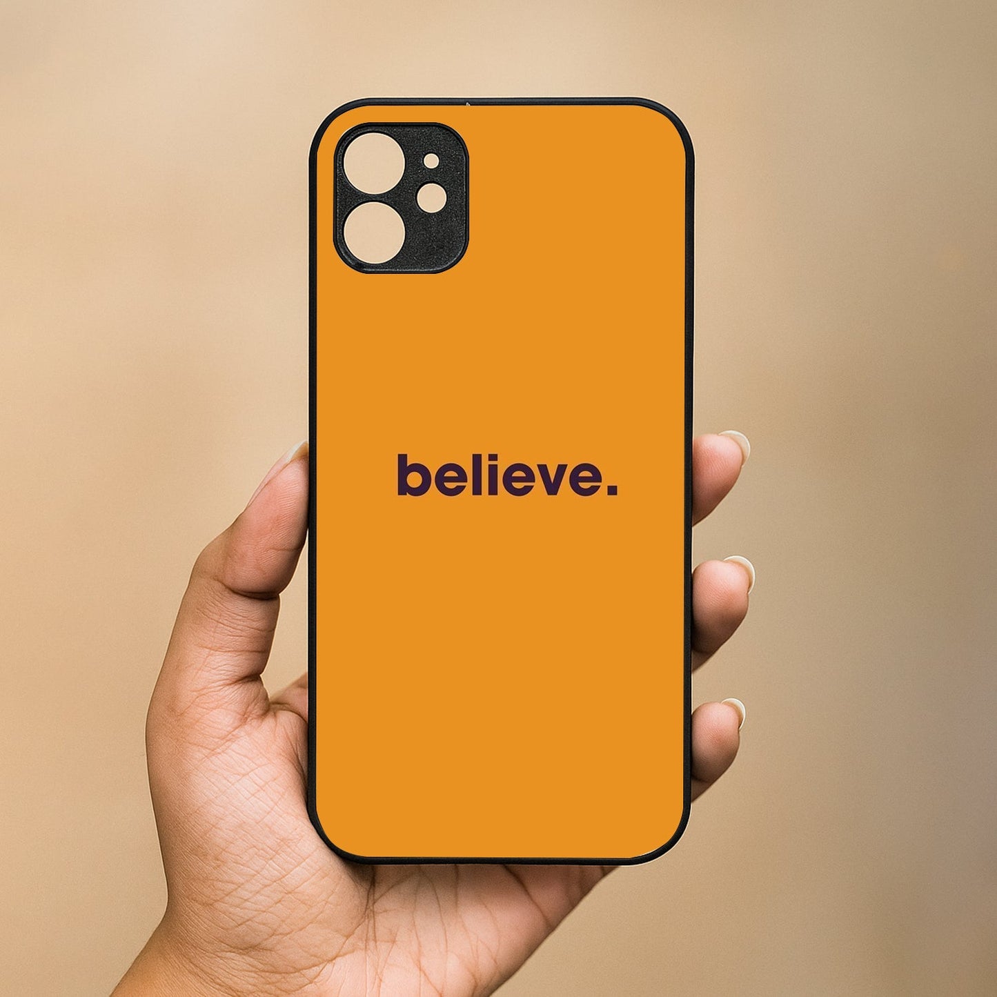 believe' Metal Back Case for Apple Iphone 12