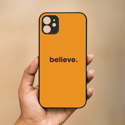 believe' Metal Back Case for Apple Iphone 12