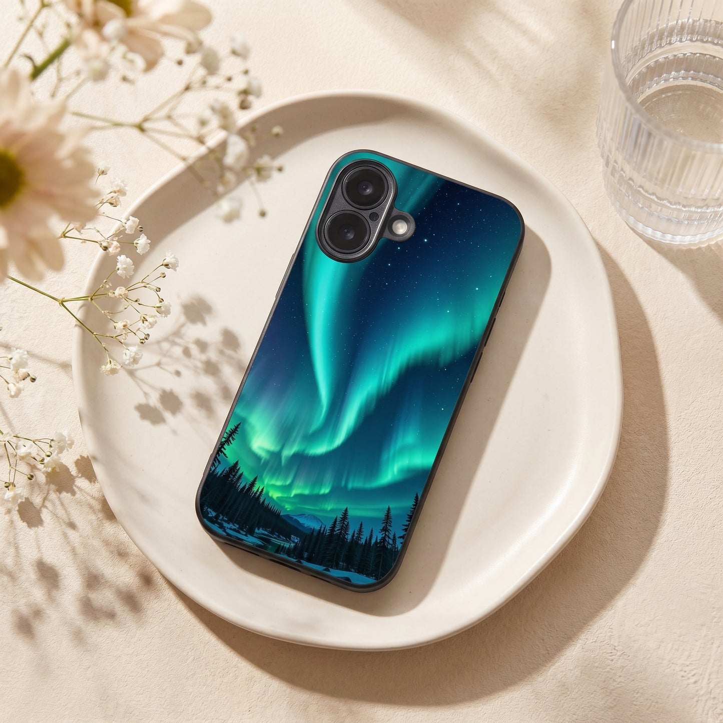 Aurora Borealis Metal Back Case for Apple iPhone 17