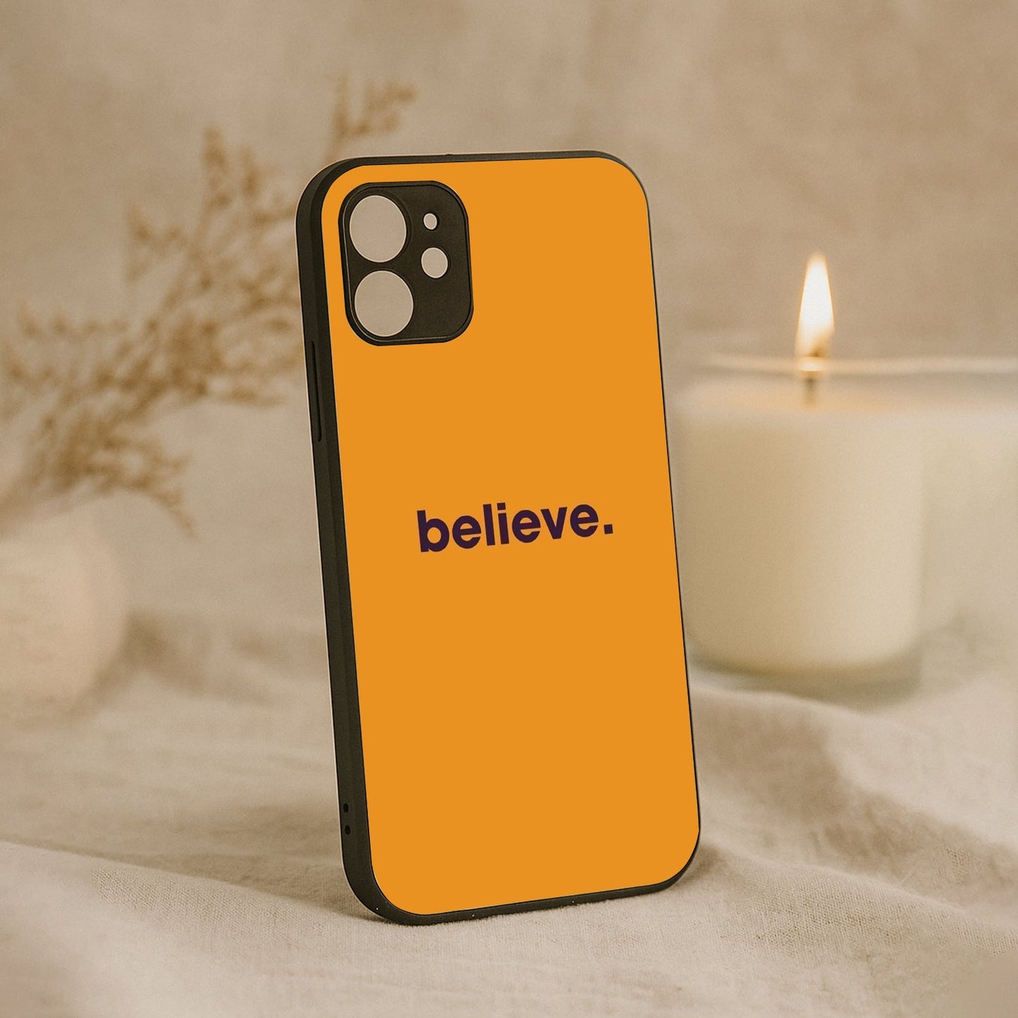 believe' Metal Back Case for Apple Iphone 12
