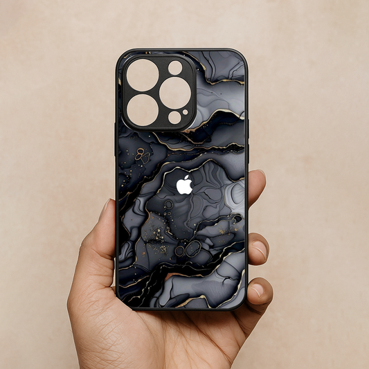 Dark Luxe Metal Back Case for Apple Iphone 14 Pro