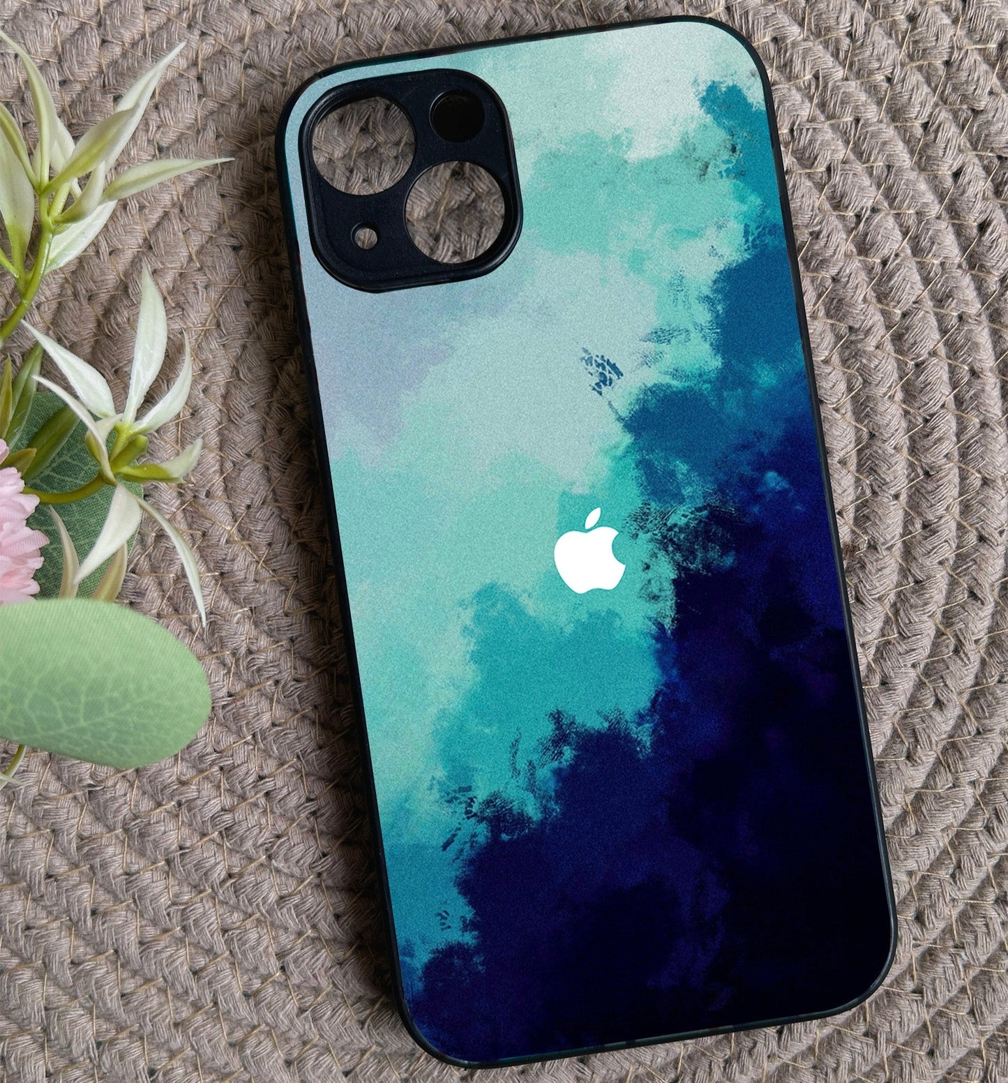 Bluora Glossy Metal Back Case for Apple Iphone 14