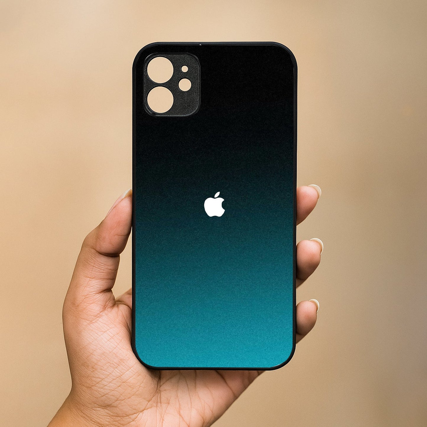 Midnight Teal Metal Back Case for Apple Iphone 12