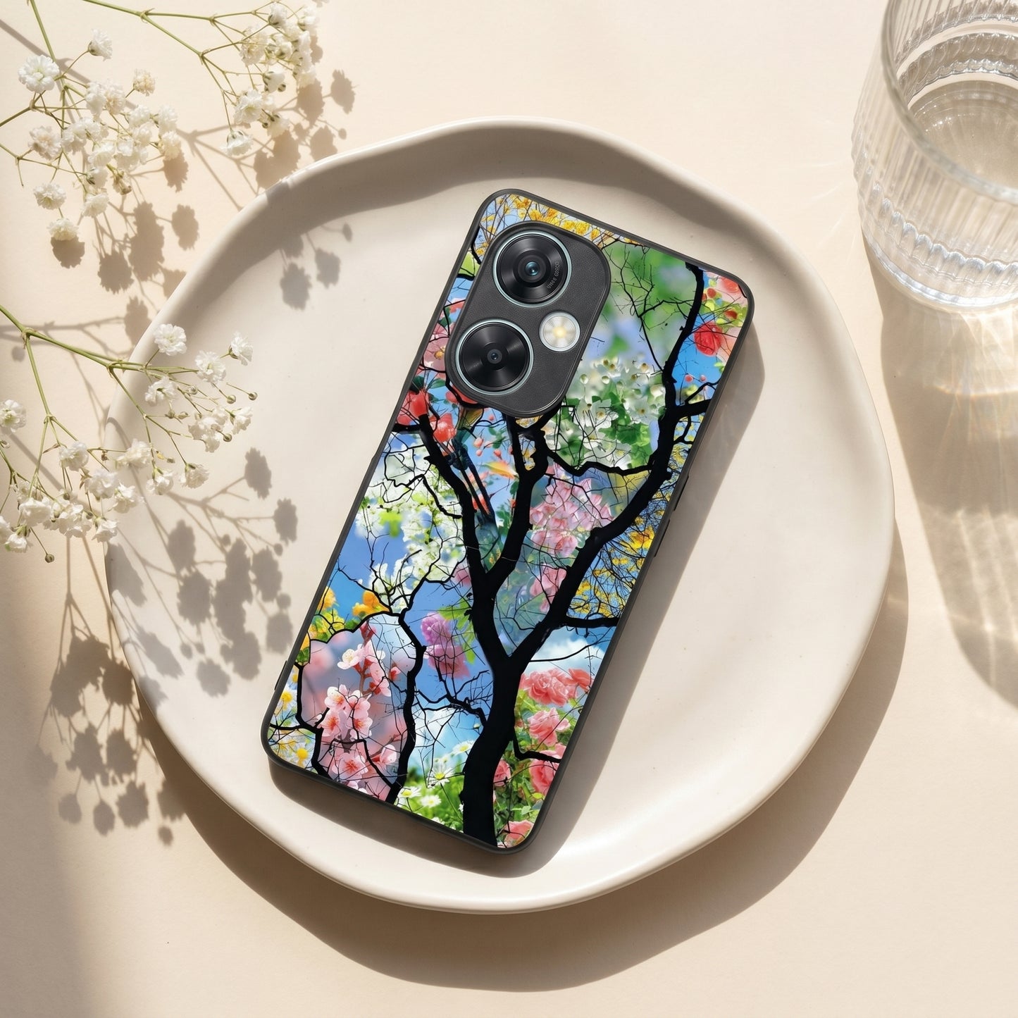 Bloom Glass Metal Back Case for Oneplus NORD CE 3 LITE 5G