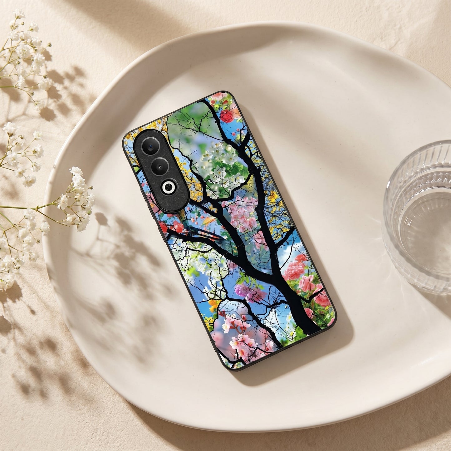 Bloom Glass Metal Back Case for Oneplus NORD CE 4 5G